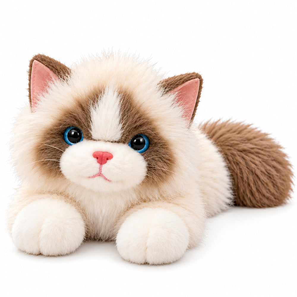 Peluche Gato Crema con Sonido 35 cm